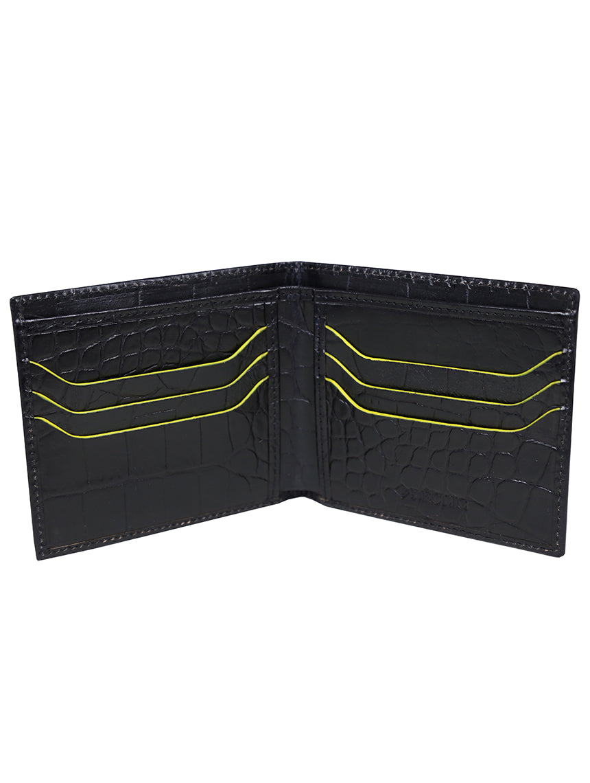 DÉCLIC Portofino Bi-Fold Wallet - Black-Yellow