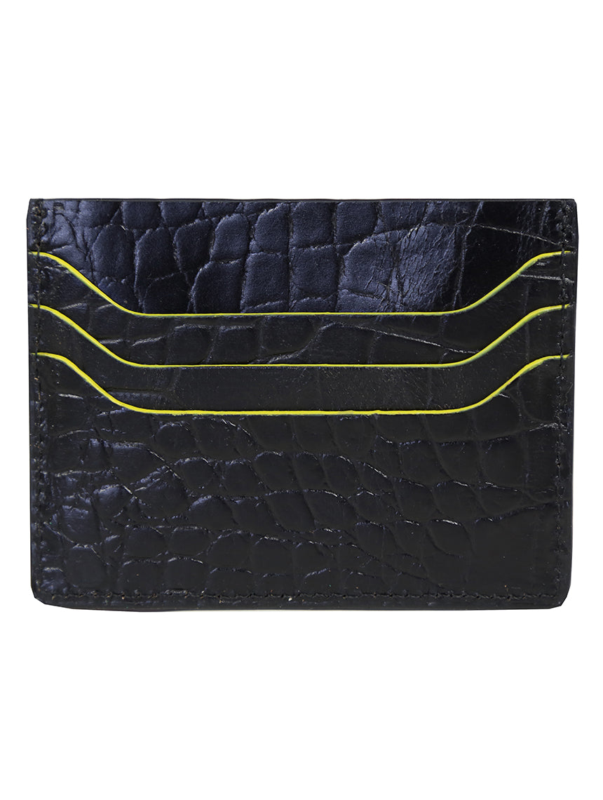 DÉCLIC Portofino Reverse Credit Card Wallet - Black-Yellow