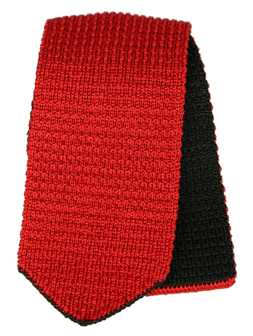 DÉCLIC Woven Reversible Tie - Black/Red