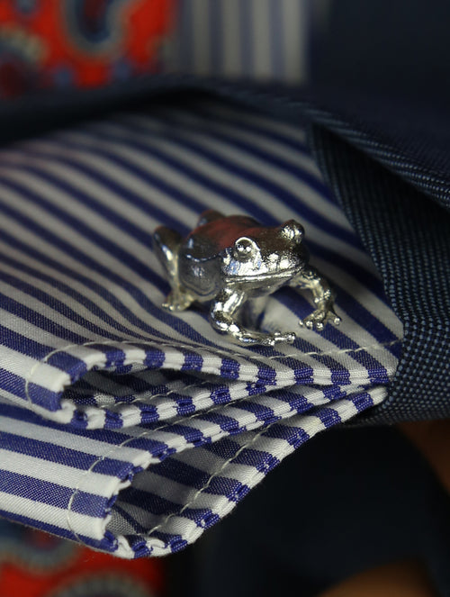 DÉCLIC Frog Cufflink - Sterling Silver