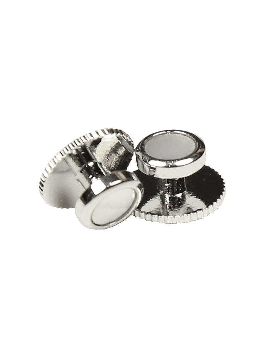 DÉCLIC MOP (6) Screw Shirt Studs - Silver