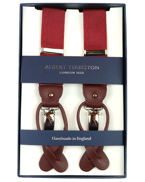 AT Plain 3.2cm 2-in-1 Braces - Wine