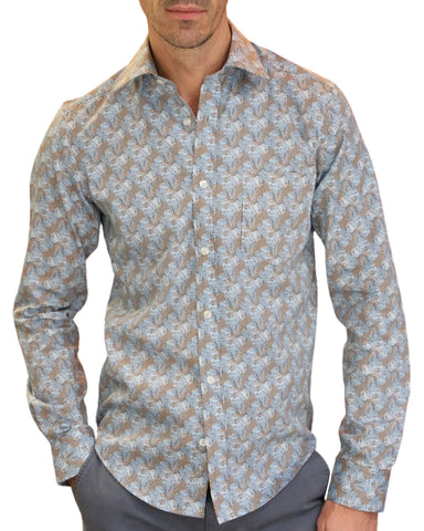 DÉCLIC Bolzano Spot Print Shirt - Navy