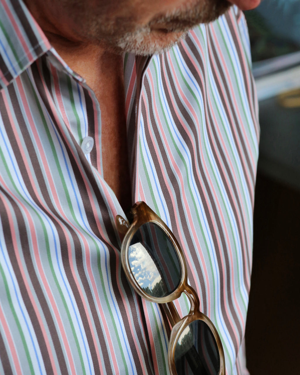 DÉCLIC Caramella Stripe Shirt - Brown