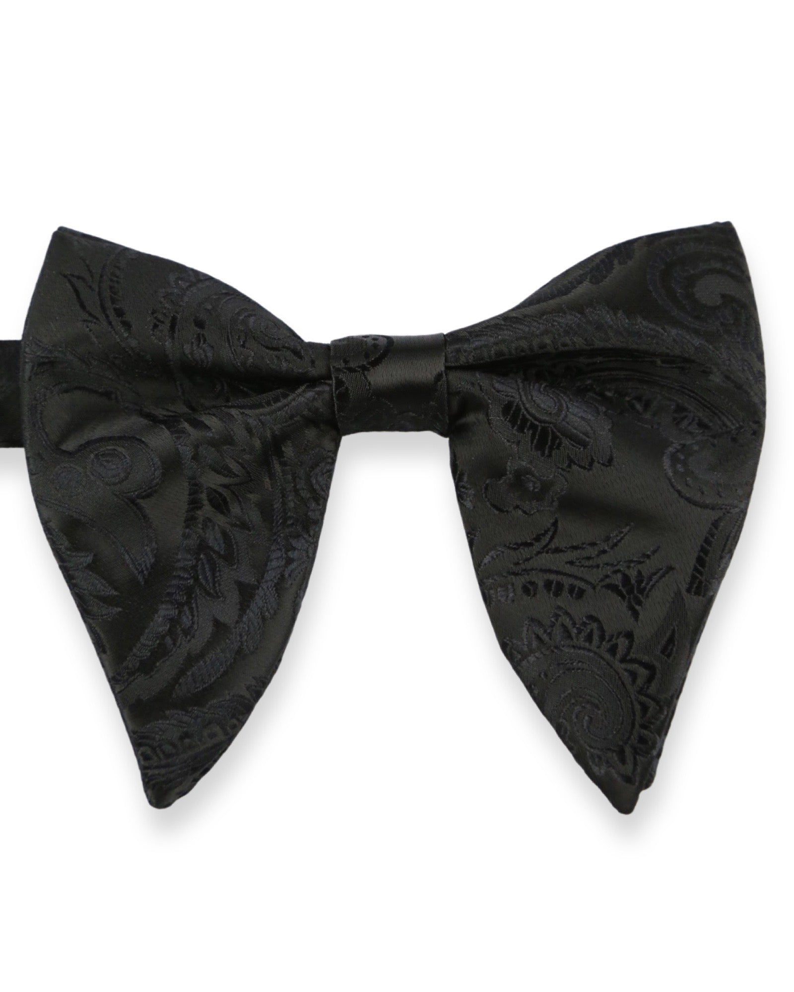 JA Floppy 10cm Paisley Bow Tie - Black