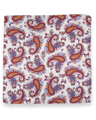 DÉCLIC Butterfly Paisley Hanky - White