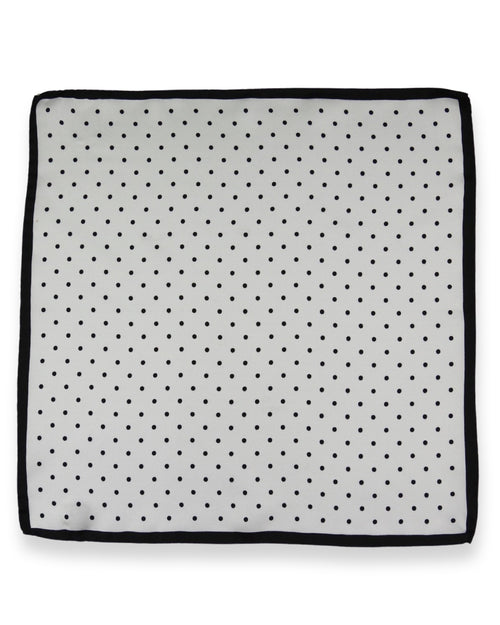 DÉCLIC Bordered Spot Hanky - White