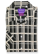 DÉCLIC Liberty Cuba Check Print Short Sleeve  Shirt - Black