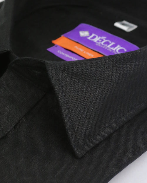 DÉCLIC Caldo Linen Shirt - Black