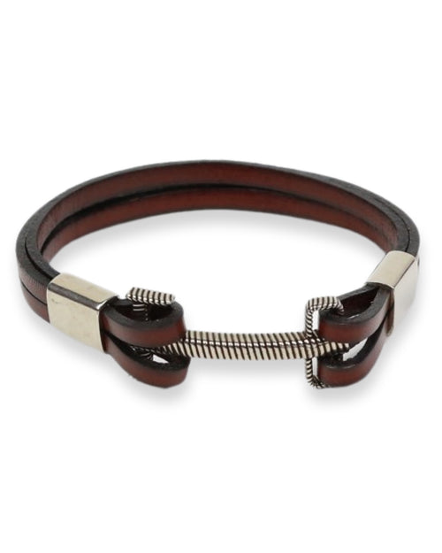 Buckle Leather Bracelet - Brown