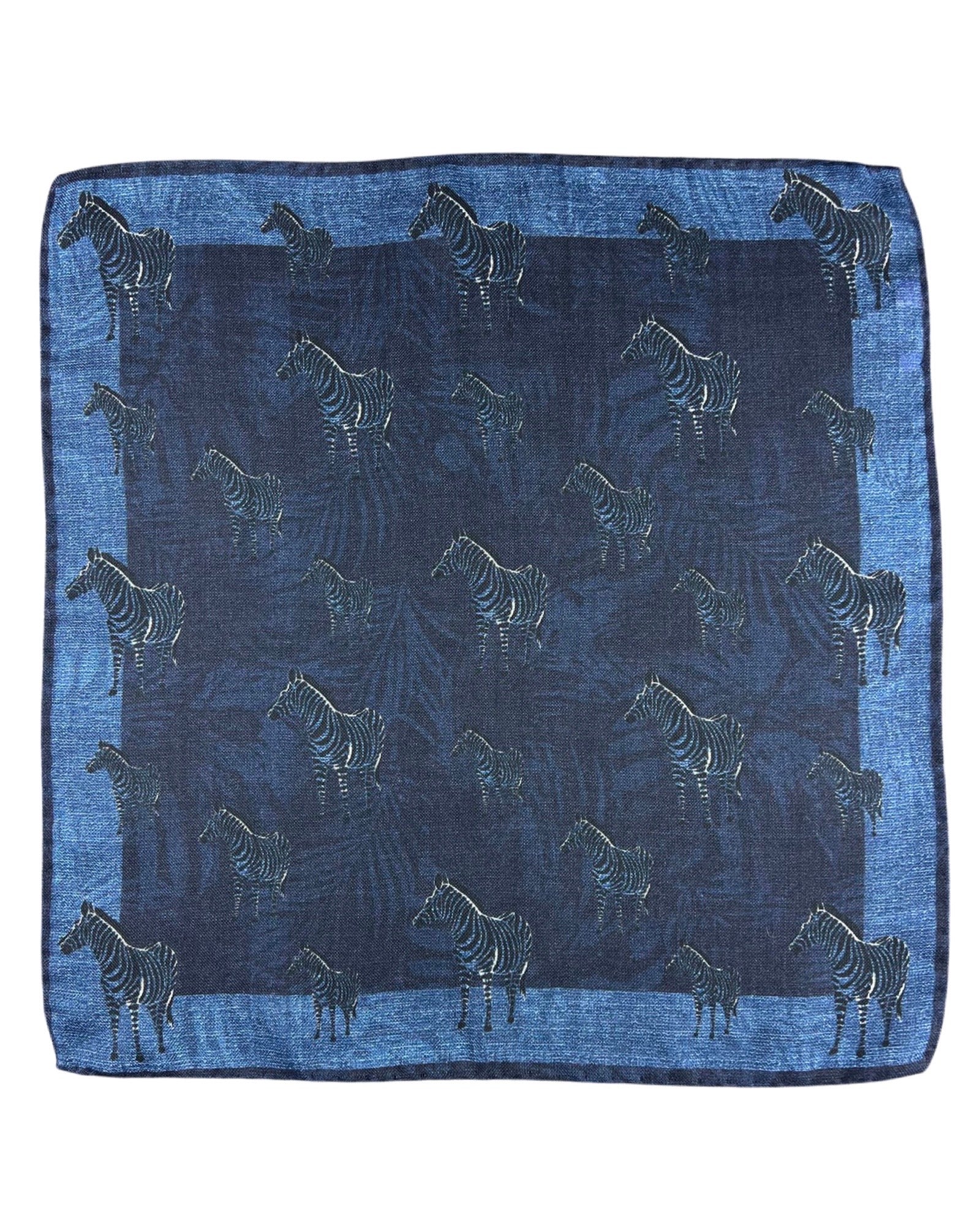 DÉCLIC Zebra Print Hanky - Blue