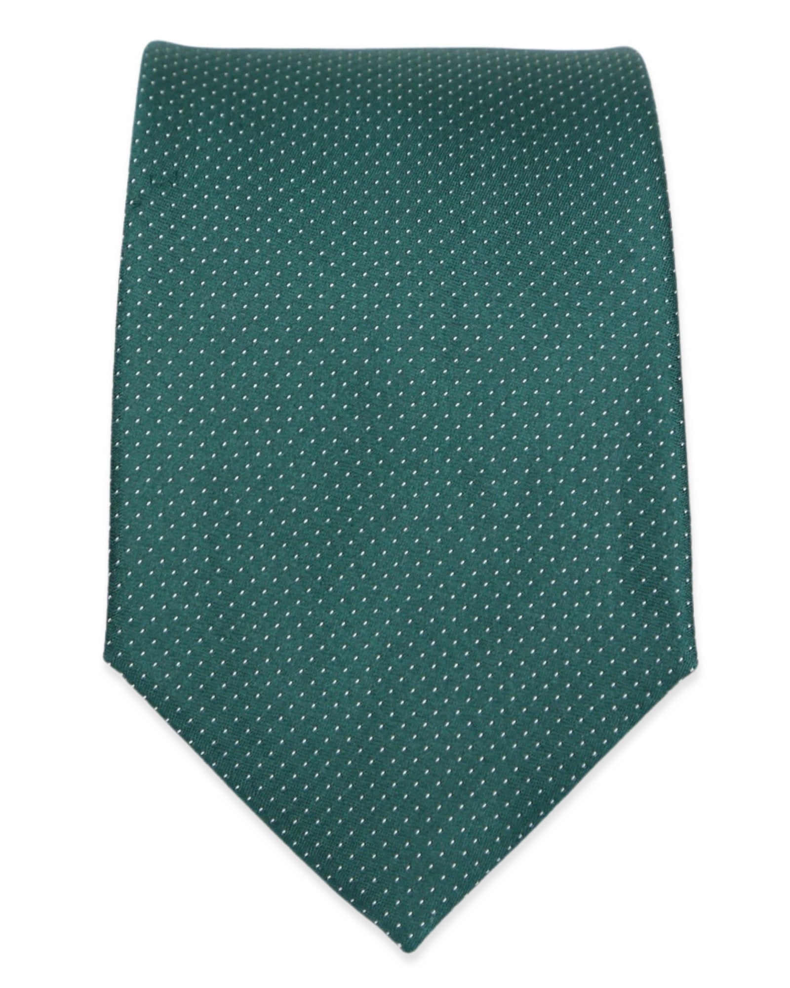DÉCLIC Classic Microdot Tie - Dark Green