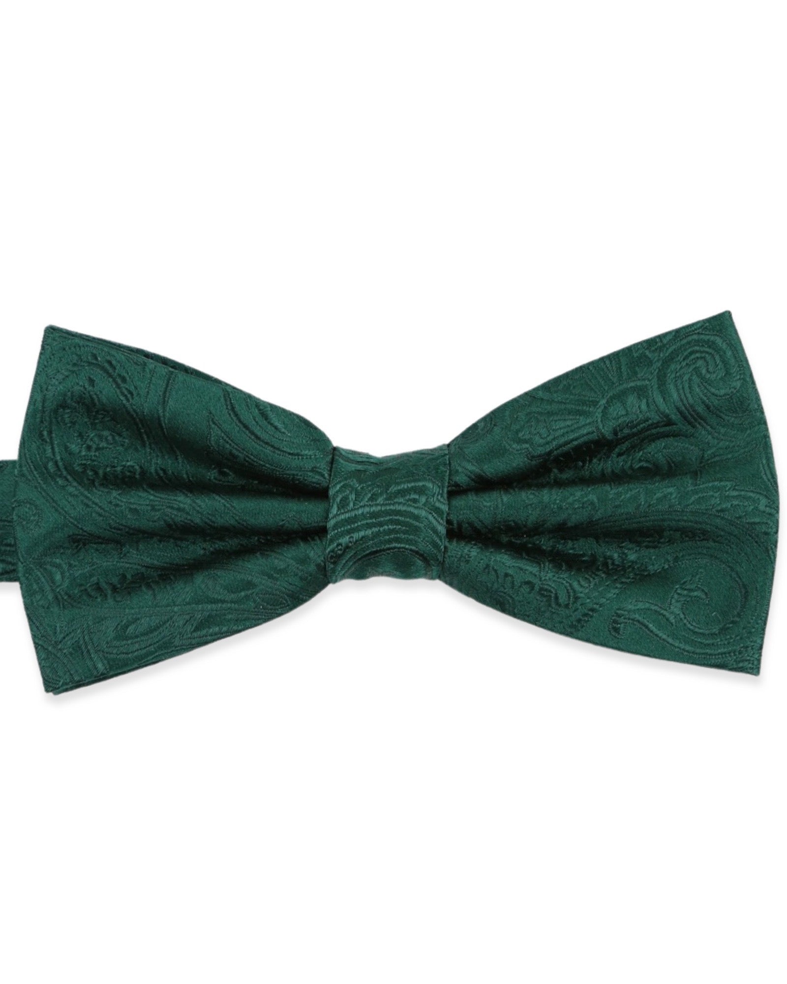 DÉCLIC Classic Paisley Bow Tie - Dark Green