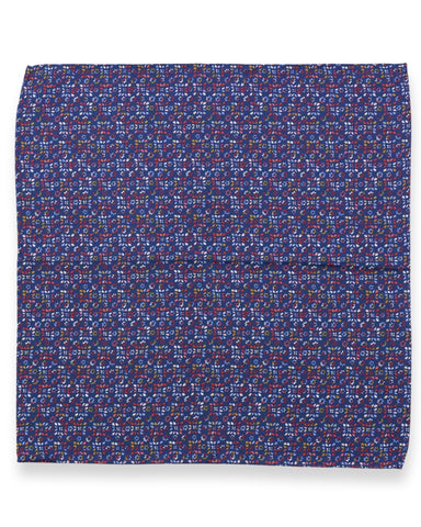 DÉCLIC Mossley Floral Pocket Square - Blue