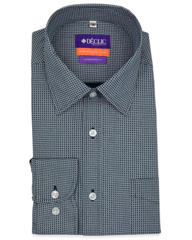 DÉCLIC Tak Dobby Check Shirt - Blue