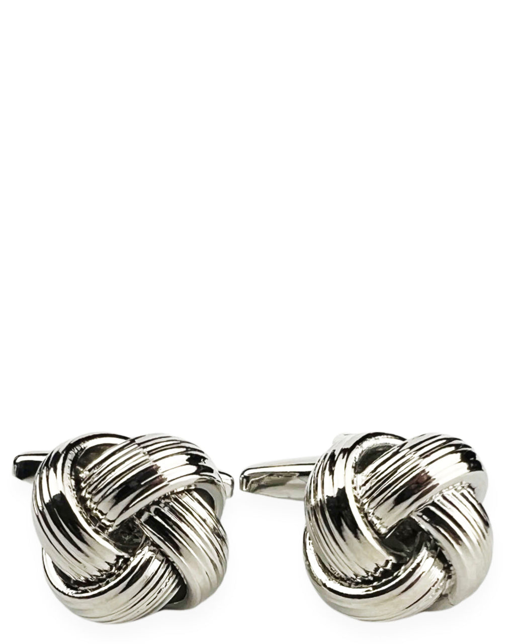 DÉCLIC Metal Ribbon Knot Cufflink - Silver