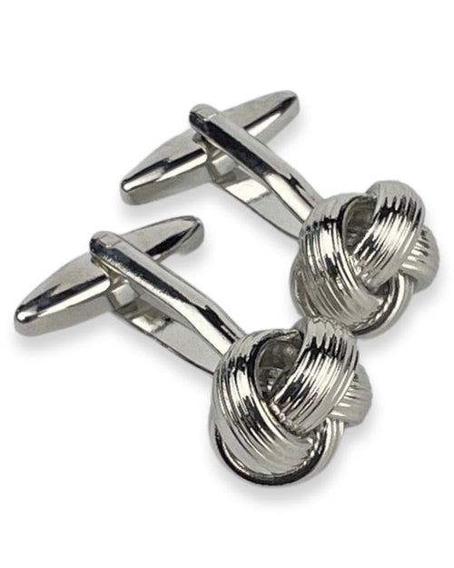 DÉCLIC Metal Ribbon Knot Cufflink - Silver