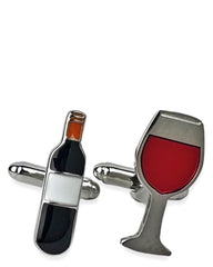 DÉCLIC Wine Bottle & Glass Cufflink