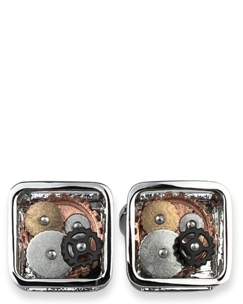 DÉCLIC Gear Square Cufflink - Silver