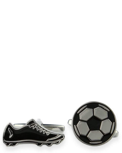 DÉCLIC Soccer Boot & Ball Cufflink - Silver