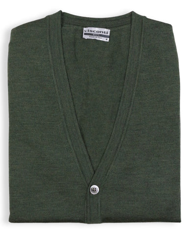 Merino Wool Button Vest - Navy