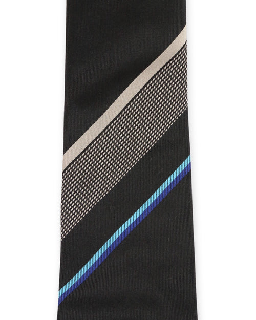 DÉCLIC Monza Stripe Tie - Black