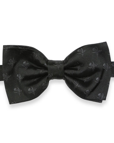 JA Floppy 10cm Paisley Bow Tie - Black