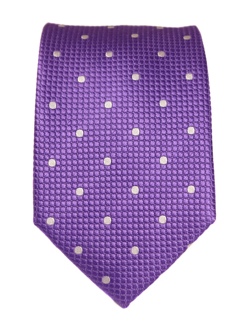 DÉCLIC Classic Spot Tie - Lavender/White