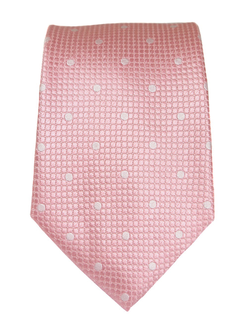 DÉCLIC Classic Spot Tie - Pink/White