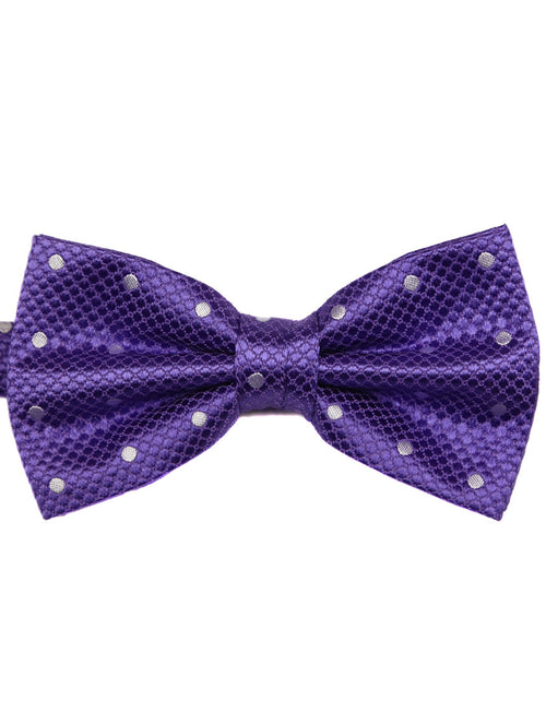 DÉCLIC Classic Spot Bow Tie - Lavender/White