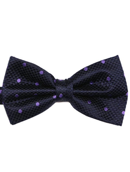 DÉCLIC Classic Spot Bow Tie - Navy/Lavender