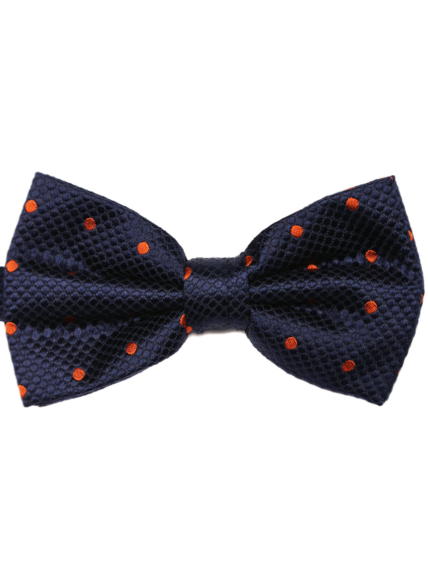 DÉCLIC Classic Spot Bow Tie - Navy/Orange