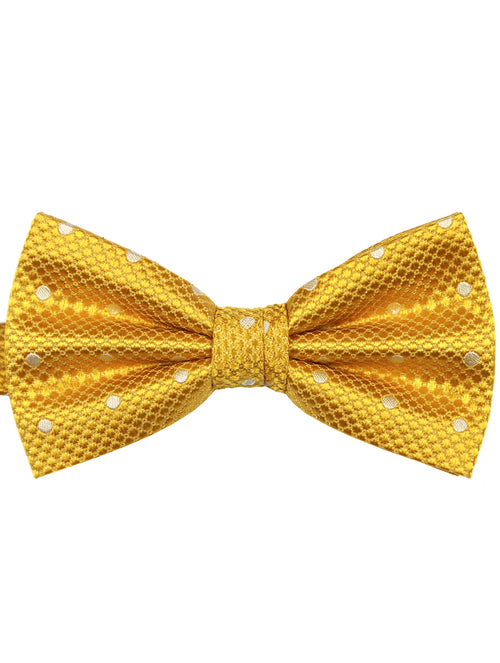 DÉCLIC Classic Spot Bow Tie - Yellow/White