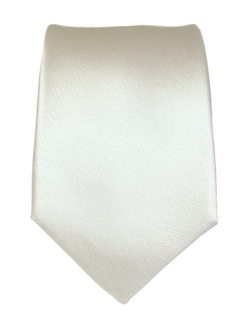 DÉCLIC Classic Plain Tie - White