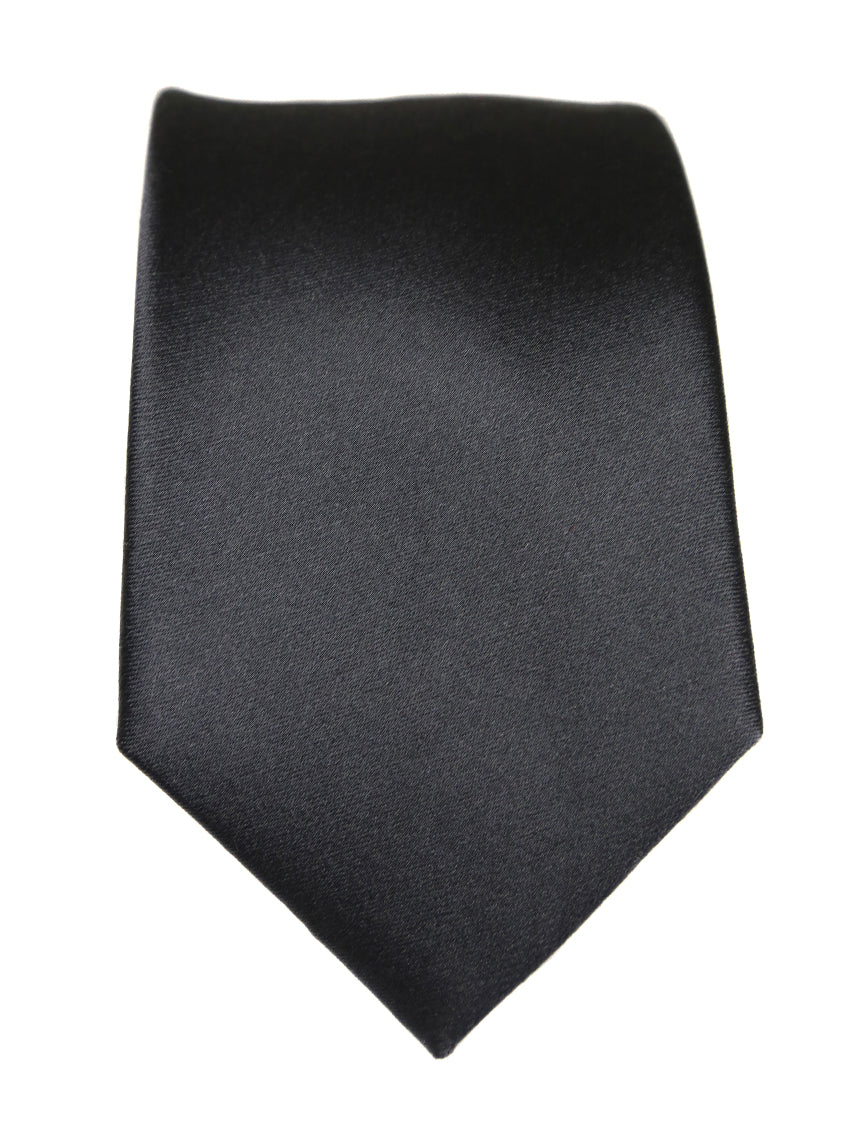 DÉCLIC Classic Plain Tie - Charcoal