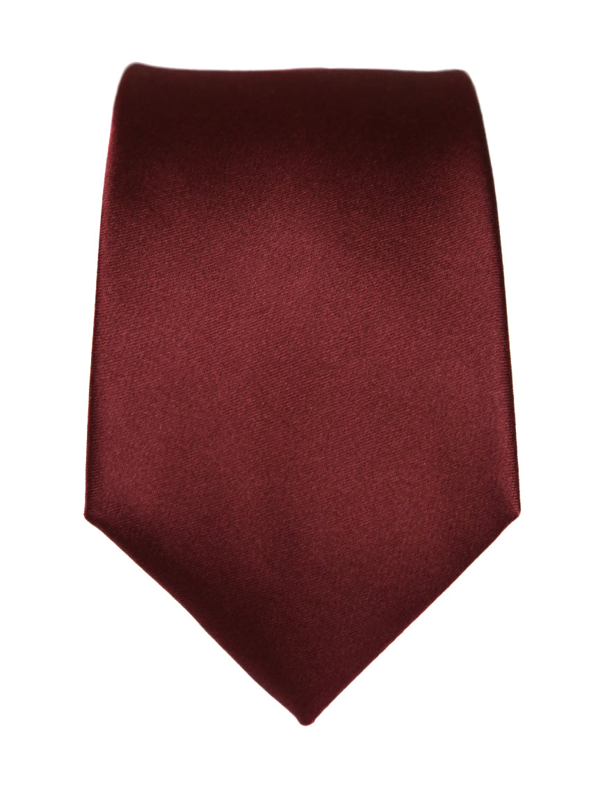DÉCLIC Classic Plain Tie - Burgundy