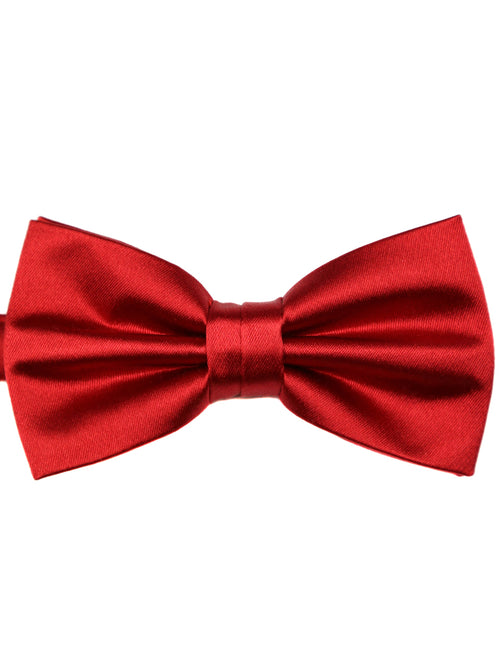 DÉCLIC Classic Plain Bow Tie - Red