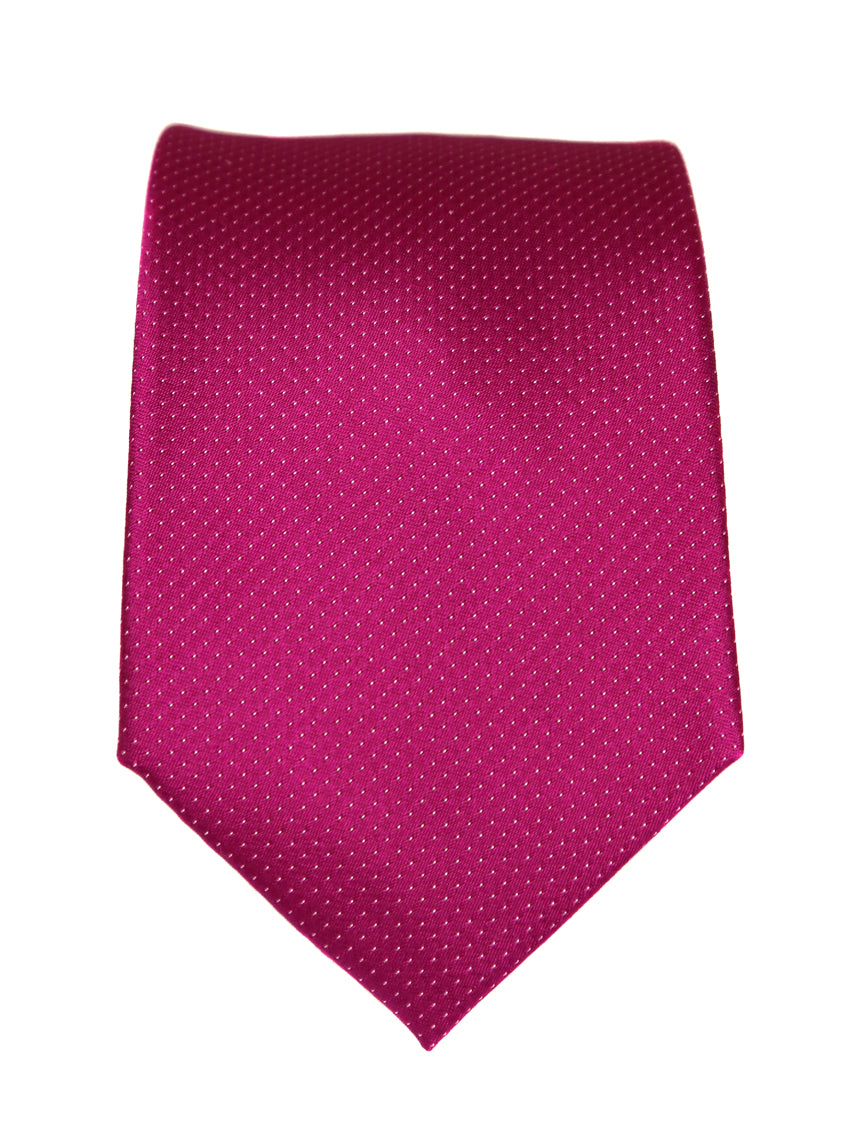 DÉCLIC Classic Microdot Tie - Fuschia