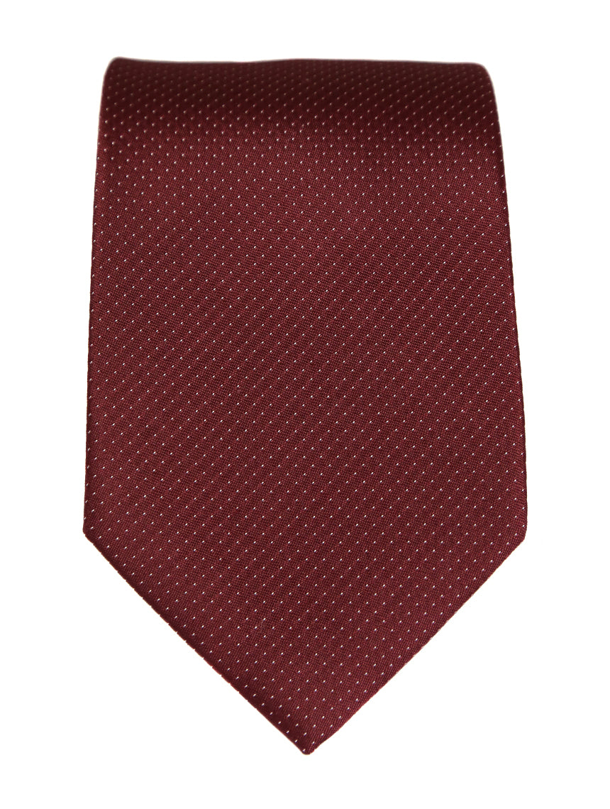 DÉCLIC Classic Microdot Tie - Burgundy
