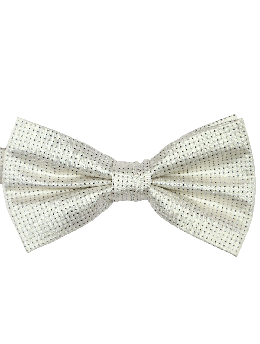 DÉCLIC Classic Microdot Bow Tie - White