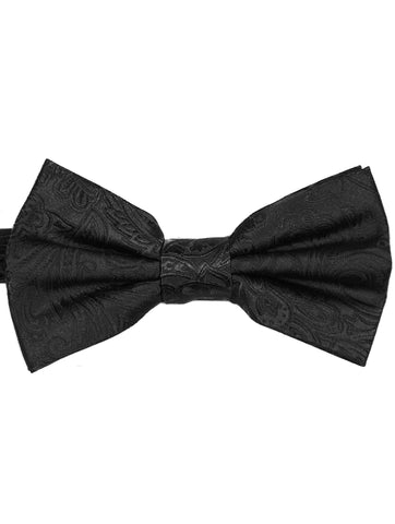 JA Floppy 10cm Paisley Bow Tie - Black