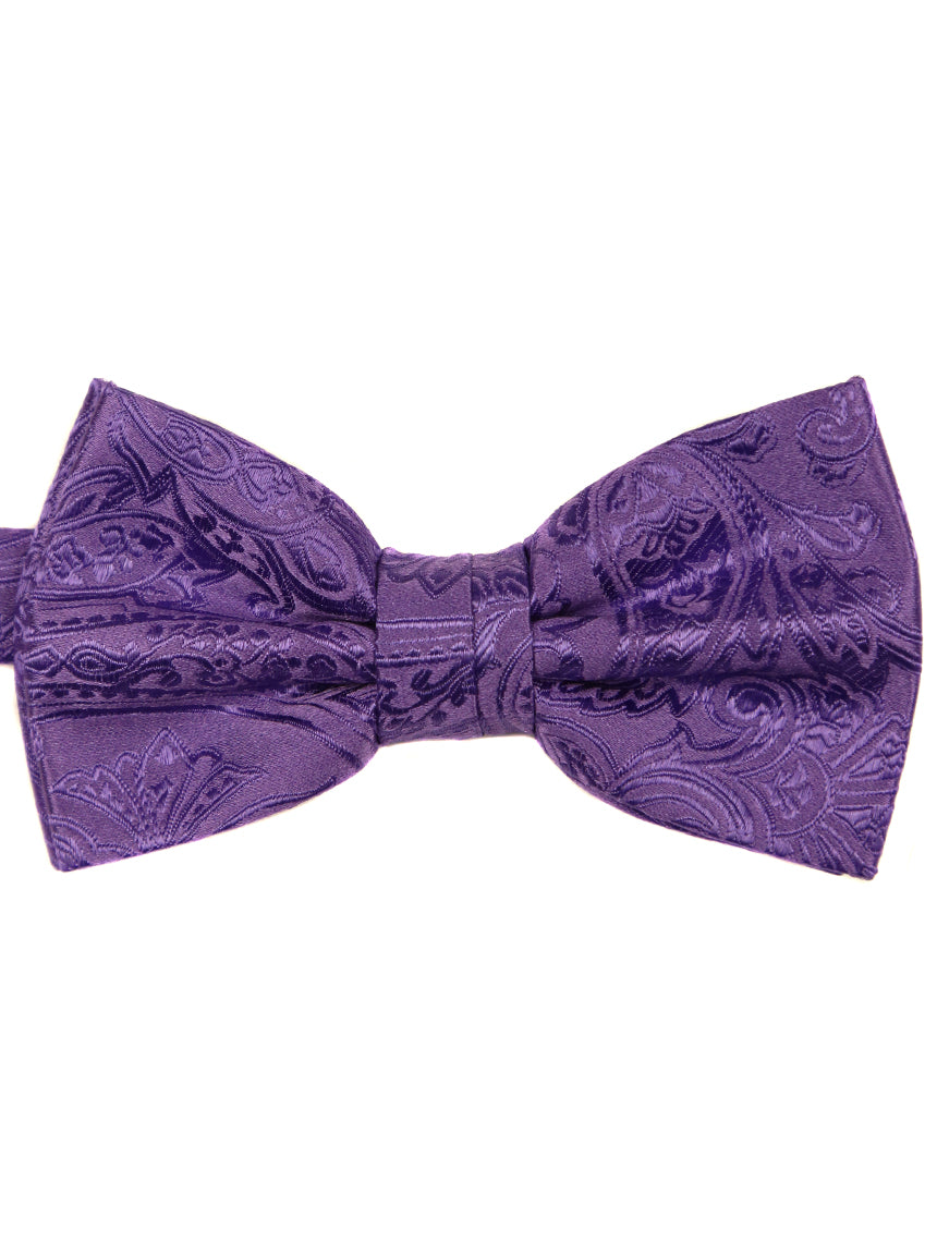DÉCLIC Classic Paisley Bow Tie - Purple