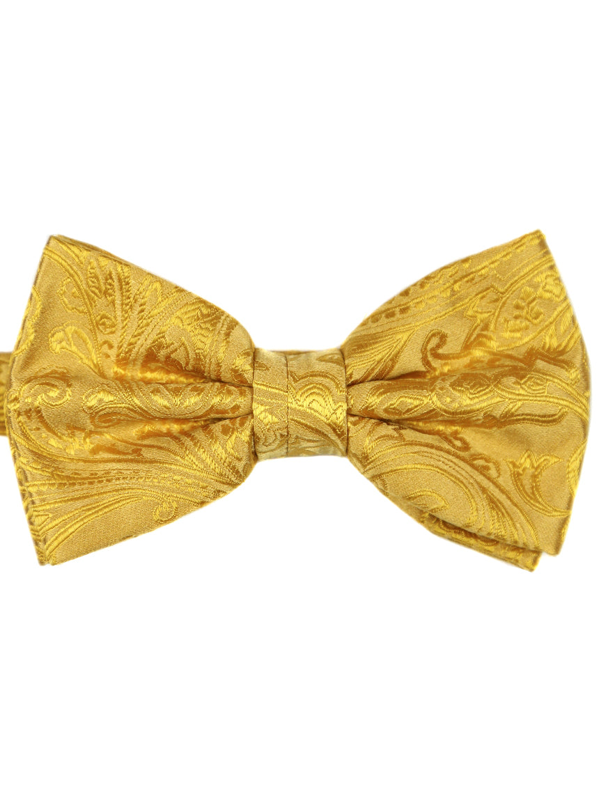 DÉCLIC Classic Paisley Bow Tie - Yellow