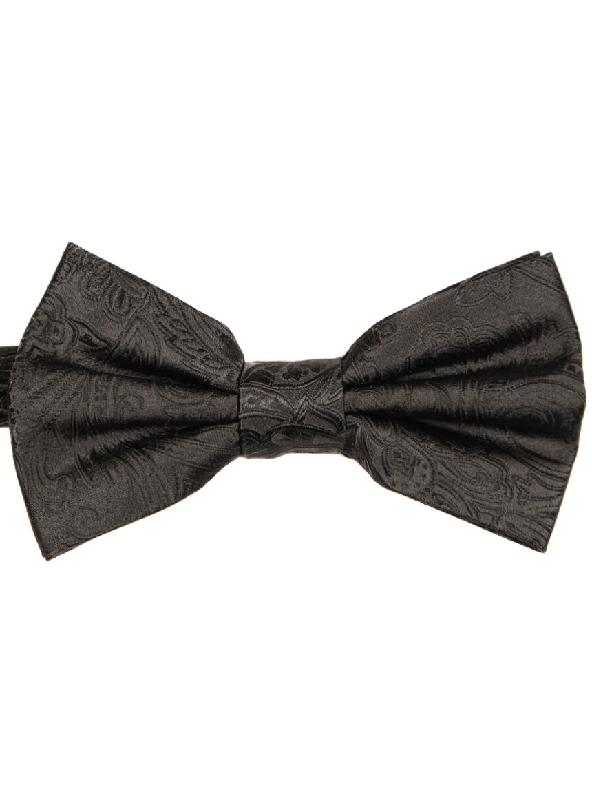 DÉCLIC Classic Paisley Bow Tie - Charcoal