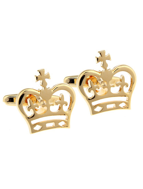 DÉCLIC Crown Cufflink - Gold