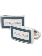 DÉCLIC Save Water, Drink Beer Cufflink