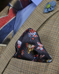 DÉCLIC Wings & Elephants Hanky - Red/Navy