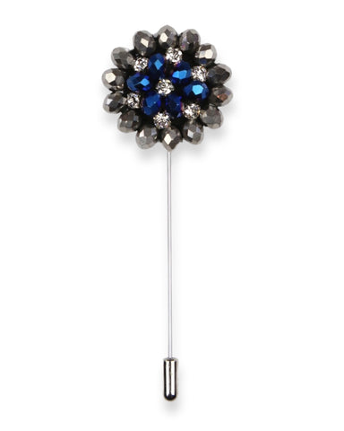 DÉCLIC Peony Flower Lapel Pin - Black