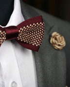 DÉCLIC Briller Knitted Bow Tie - Burgundy