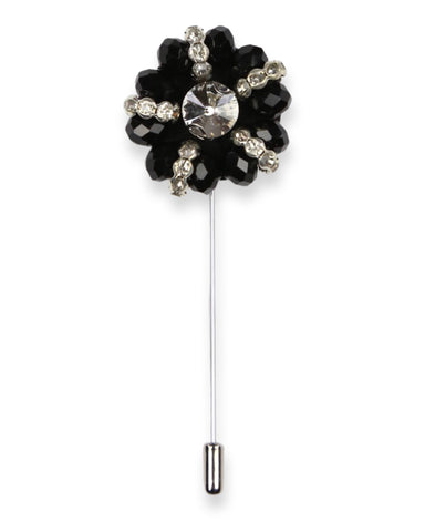DÉCLIC Flower Fancy Lapel Pin - Black
